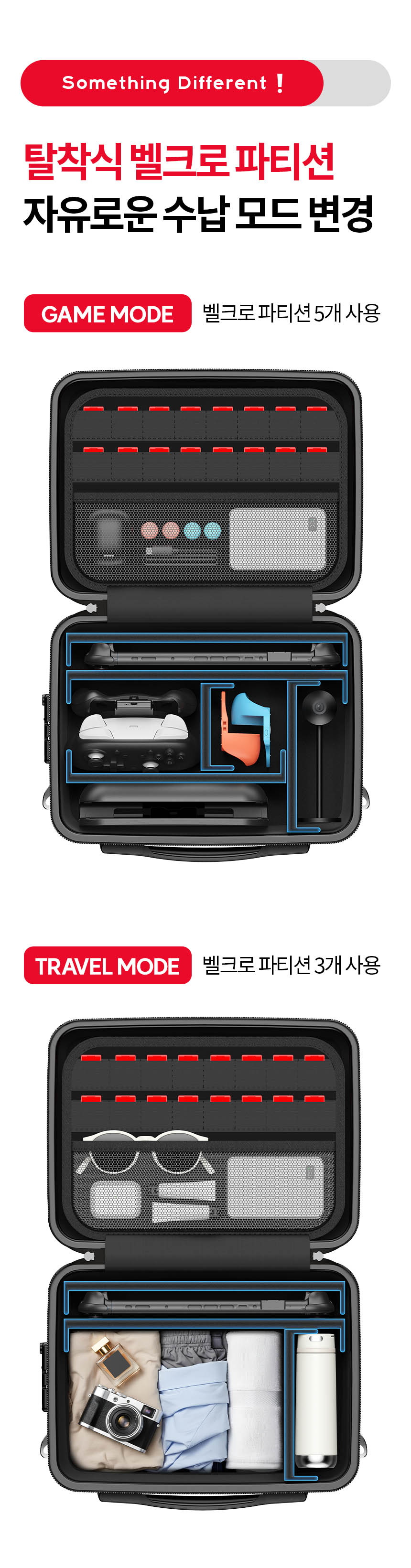 조이트론 닌텐도 스위치2 파우치 하드케이스 분리형 보관 여행 가방 레디백